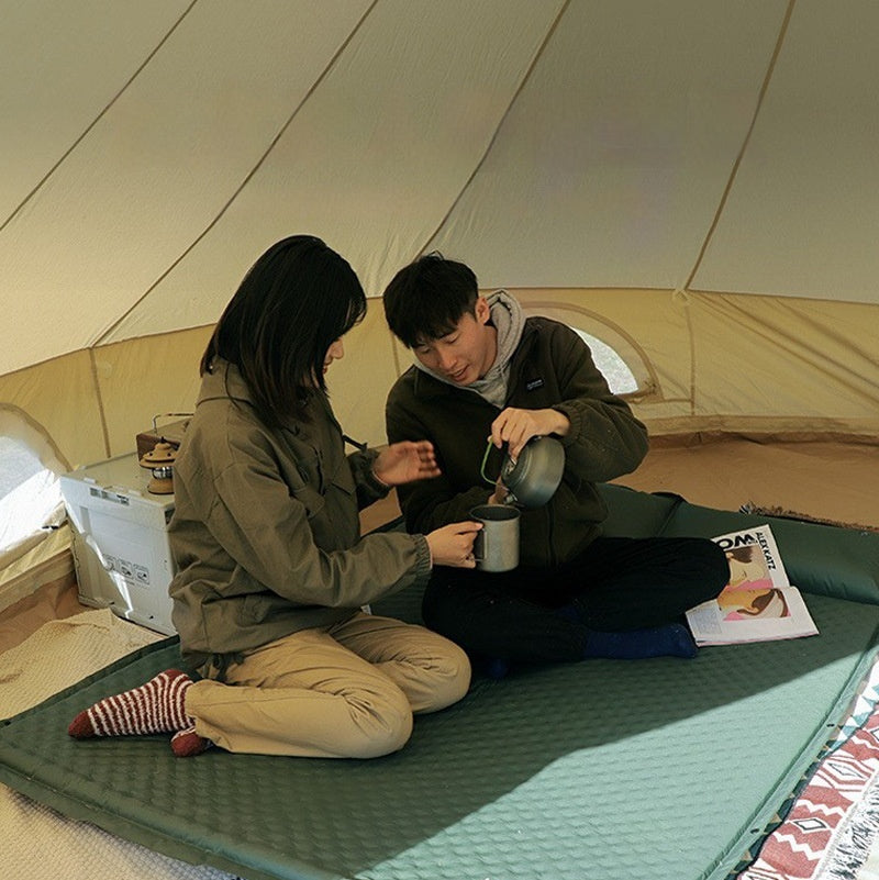 Outdoor Inflatable Camping Mattress - Portable Single & Multiple Use with Carry Bag