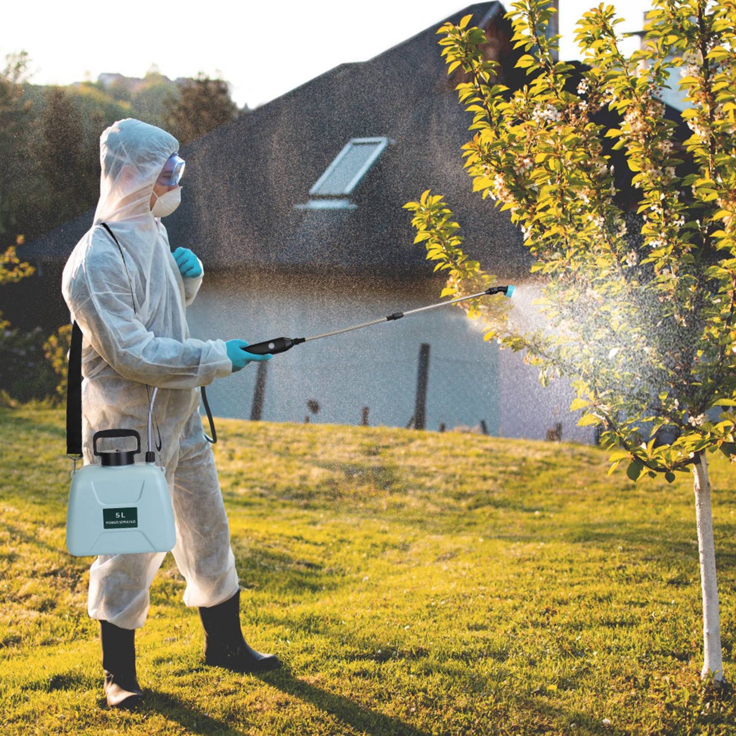 Electric Garden Sprayer 5L Rechargeable Handheld Watering & Disinfection Tool