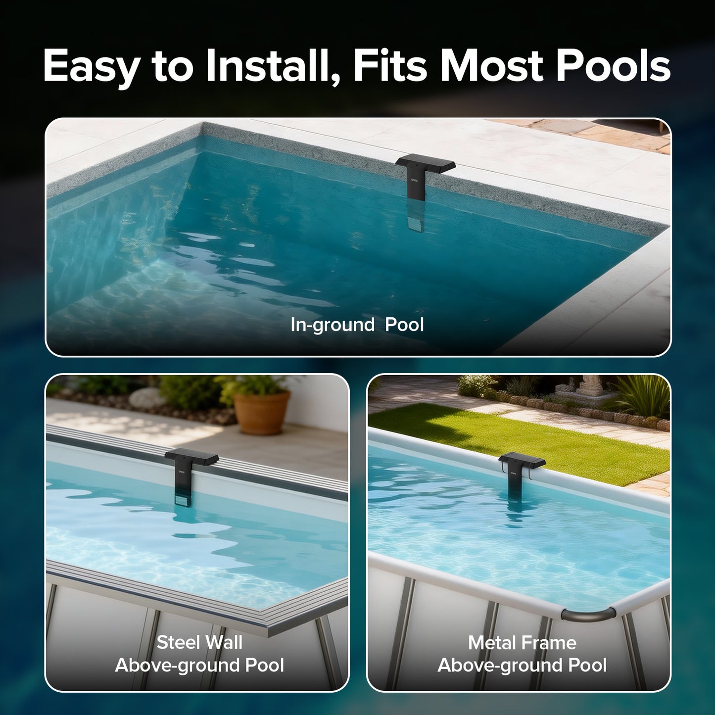 Solar Pool Light RGB with Remote, 20 Colors, 4 Modes, Waterproof IP68, Rechargeable, Easy Magnetic Mount