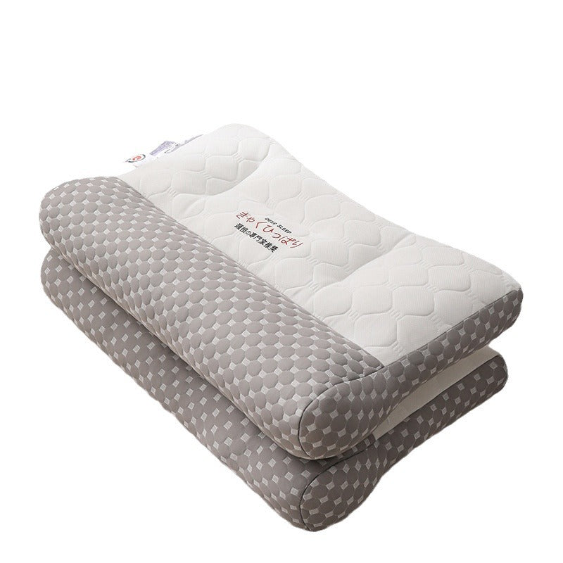 Japanese-Style Anti-Traction Soybean Neck Pillow 48x74cm - Light Gray