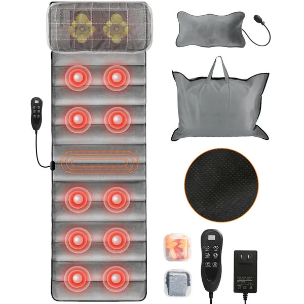 Full Body Electric Massage Mat with Heat & Vibration - Advanced