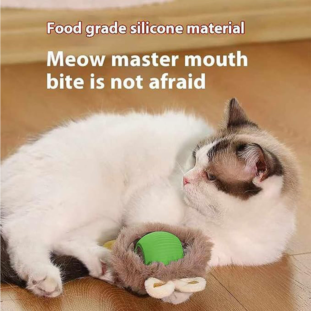 Interactive Cat Chase Toy Ball with Lights and Self-Rotation – Durable Silicone, Multiple Modes