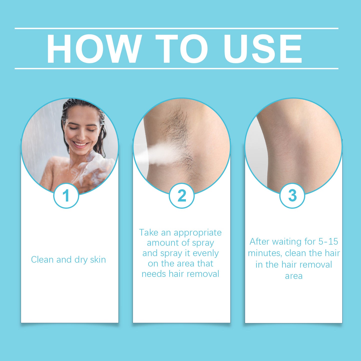 Gentle Hair Removal Spray - Moisturizing Body & Leg Hair Remover 100ml