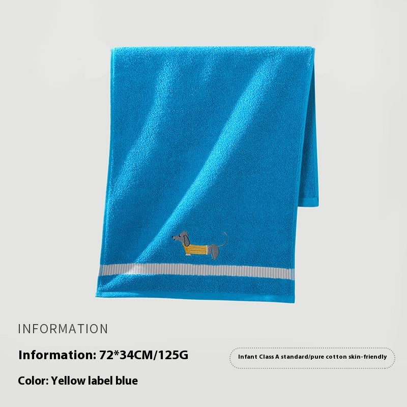 Pure Cotton Cartoon Face Hand Towel Water Absorption Soft Bathroom Cloth