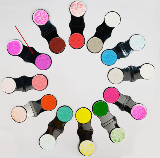 12-Color Hair Highlight Clip Set for Quick Spot Coloring - Matte Finish