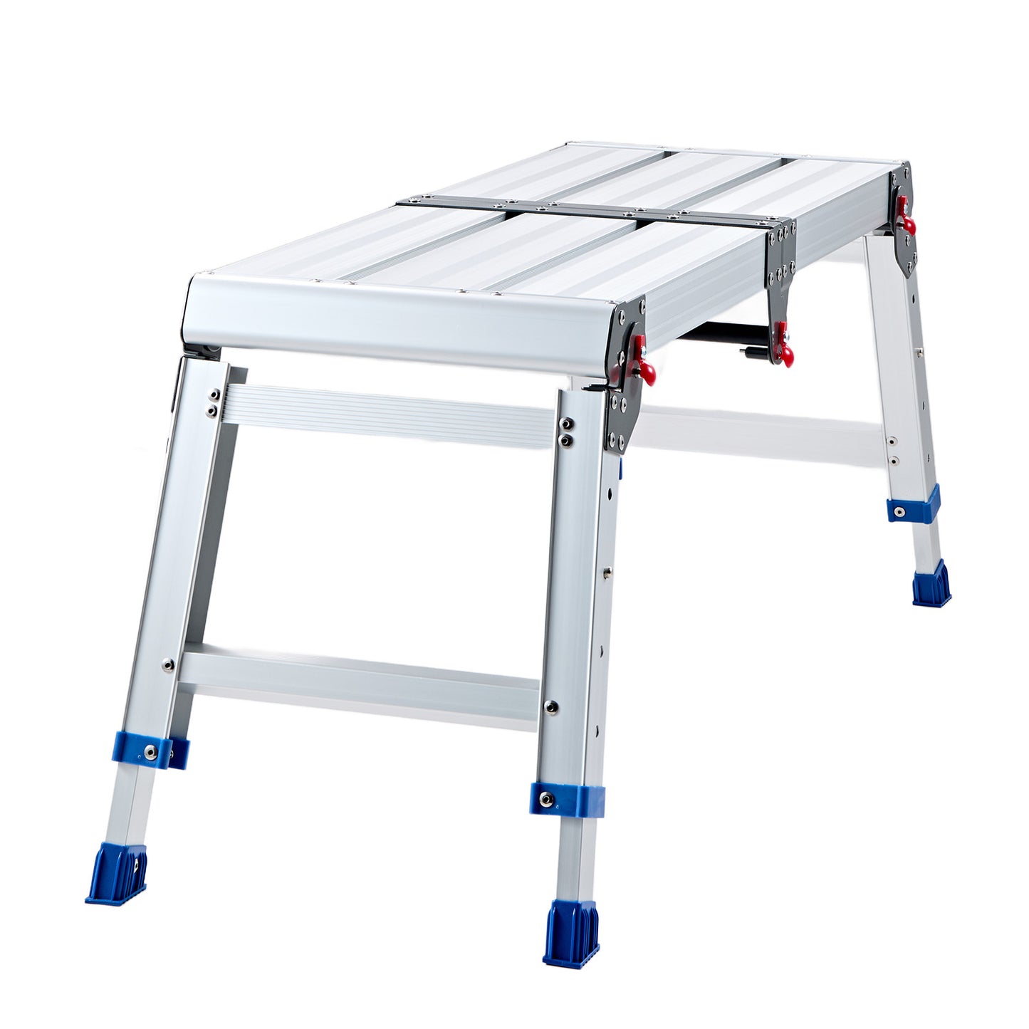 Adjustable Height Folding Work Platform - Aluminum Step Stool with 500 Lb Capacity