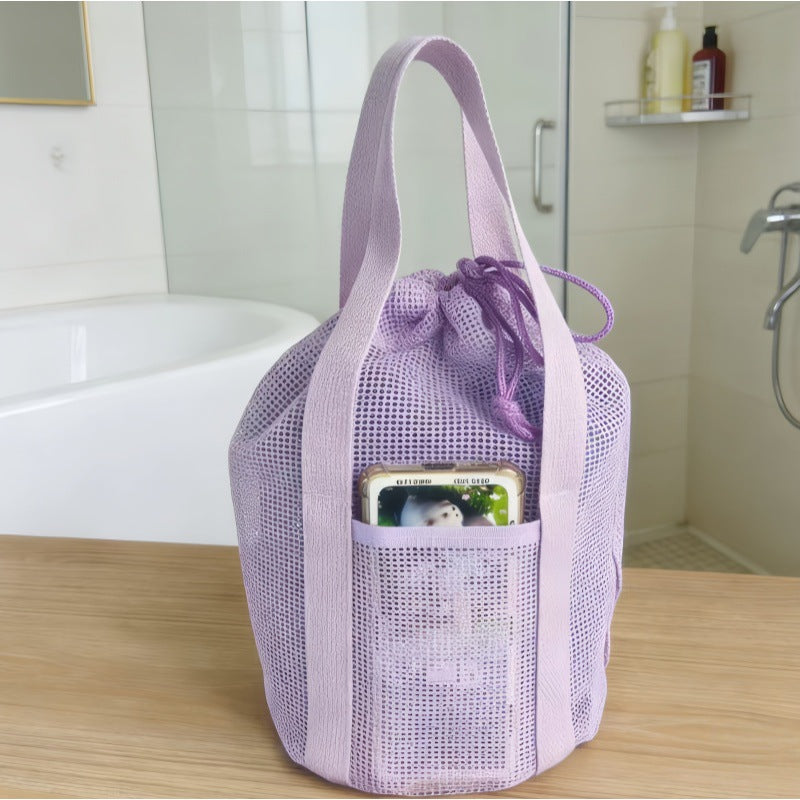 Travel Toiletry Mesh Bag - Lightweight, Breathable, Foldable Cosmetic Storage