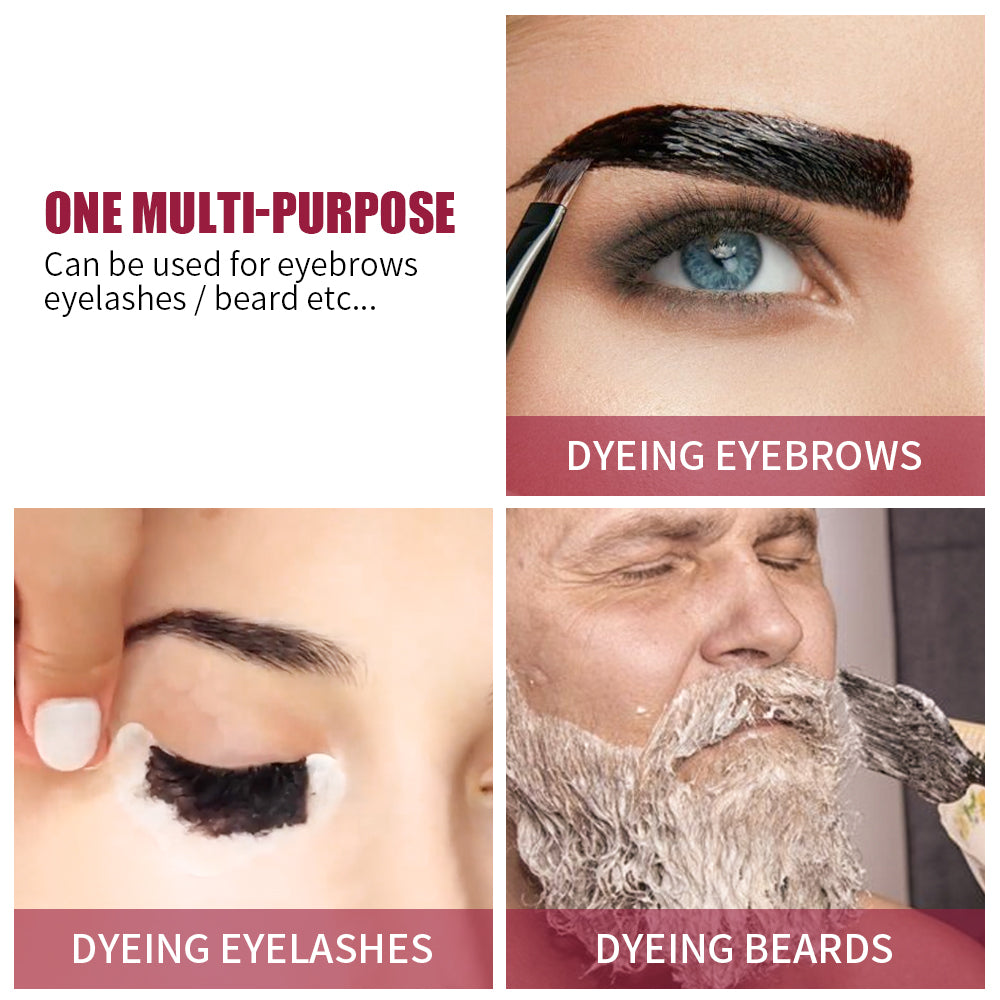 Professional Eyelash and Eyebrow Tint Kit - Long-Lasting Brow Dye Set