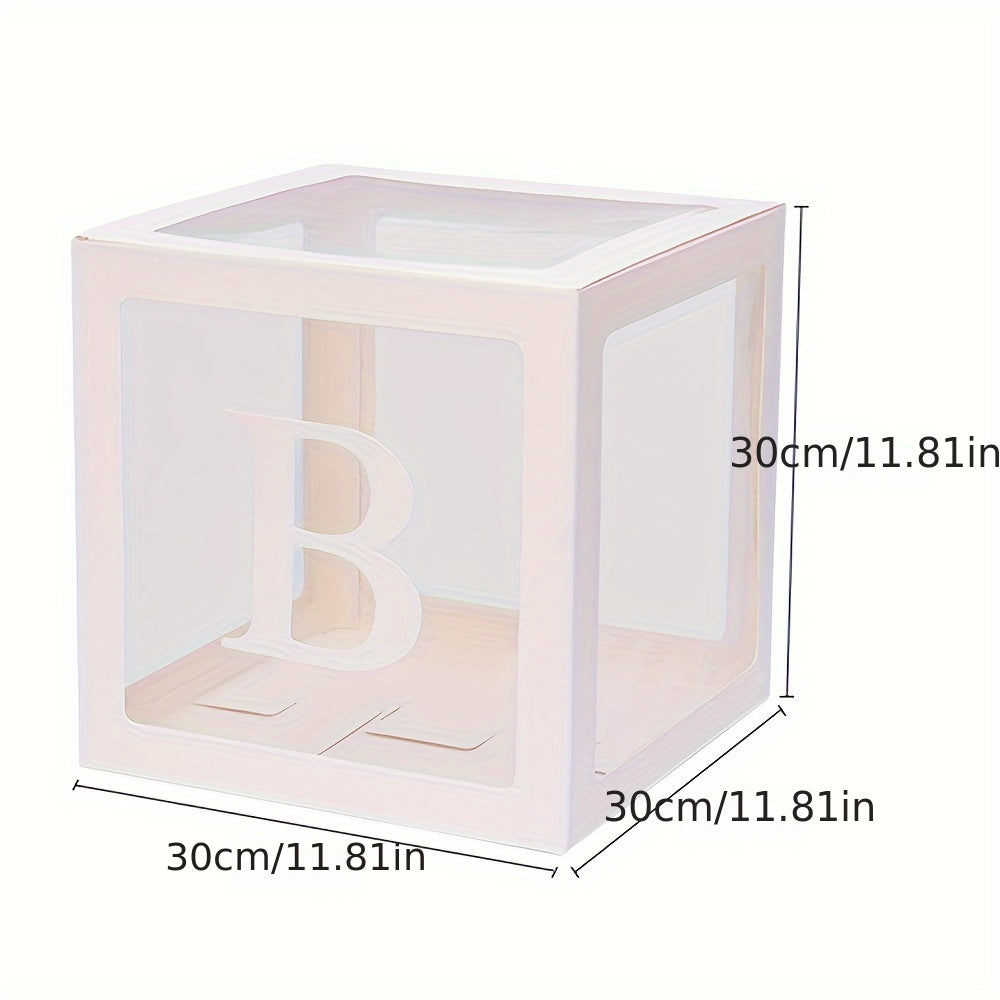 5 Wedding Balloon Boxes - White Paper Decoration 30cm