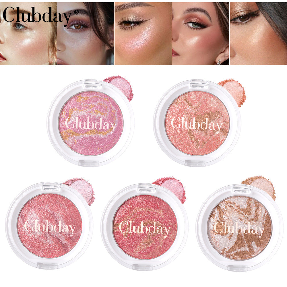Marble Pattern All-in-One Face Palette - Highlighter, Blush & Bronzer