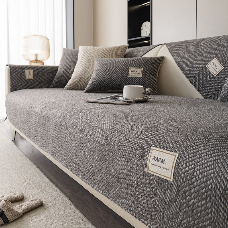 Universal Cotton Linen Sofa Cover - Non-Slip Four Seasons Home Textile