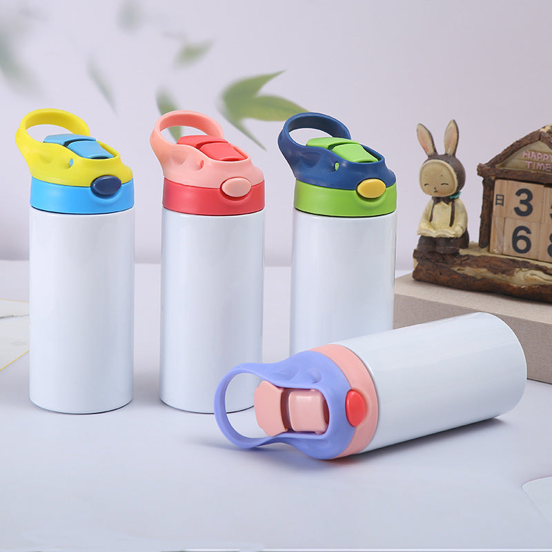 Children's Stainless Steel Insulated Sippy Cup with Cartoon Design, 400ml