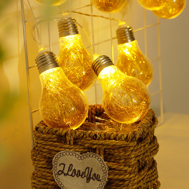 LED Copper Wire String Lights 150cm 10/20/40 Bulbs Battery USB Decor