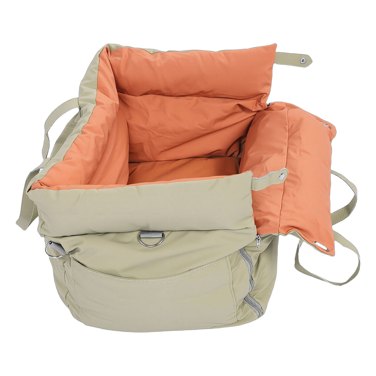 Portable Car Pet Bed for Dogs and Cats - Washable Travel Dog & Cat Seat with Harness