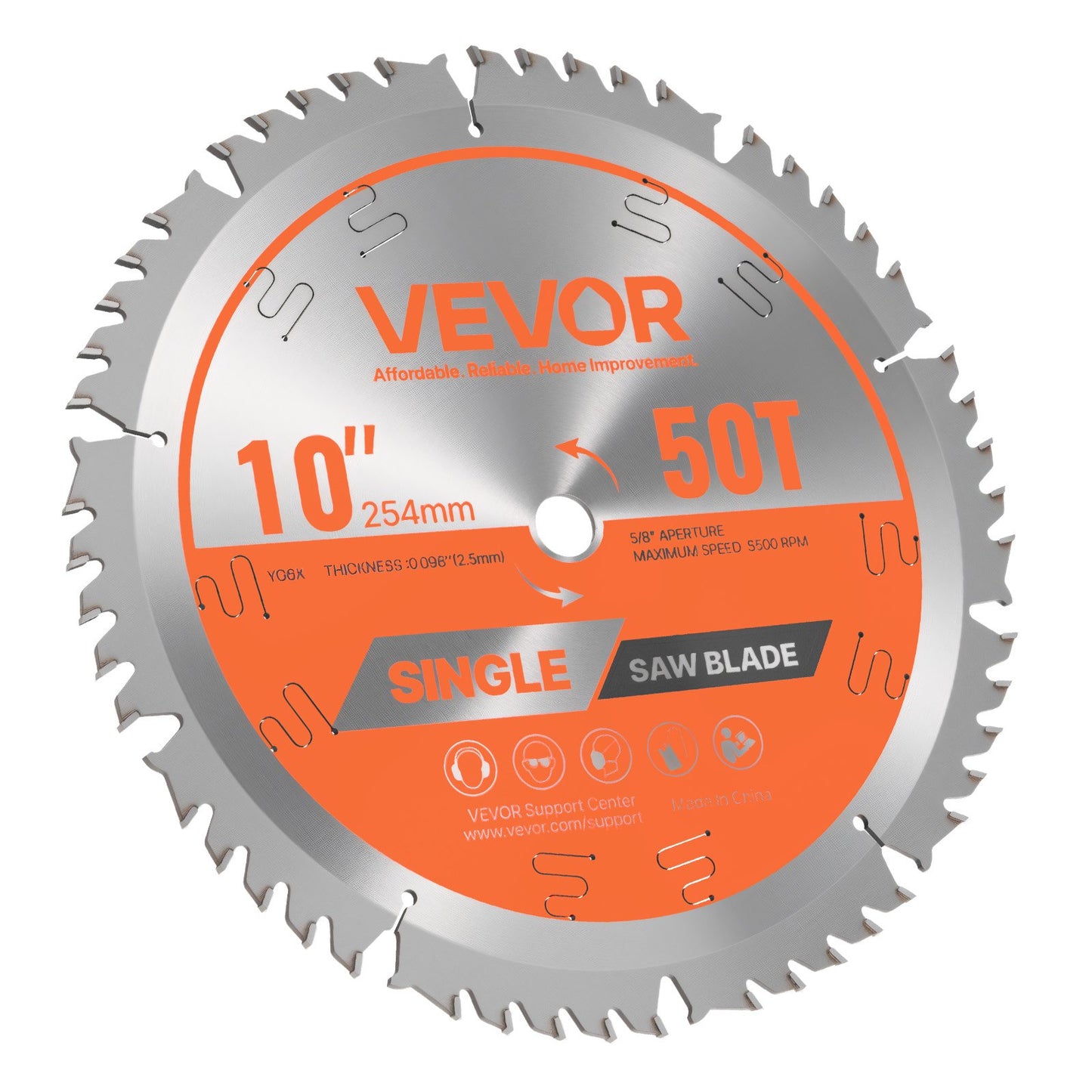 10 Inch Circular Saw Blade with 50 Teeth for Wood Cutting - High Speed Power Tool Accessory