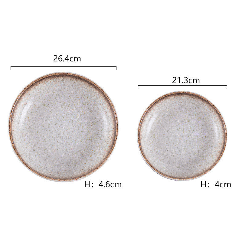 Ceramic Dinner Plate for Western Food - Household Dining Ware