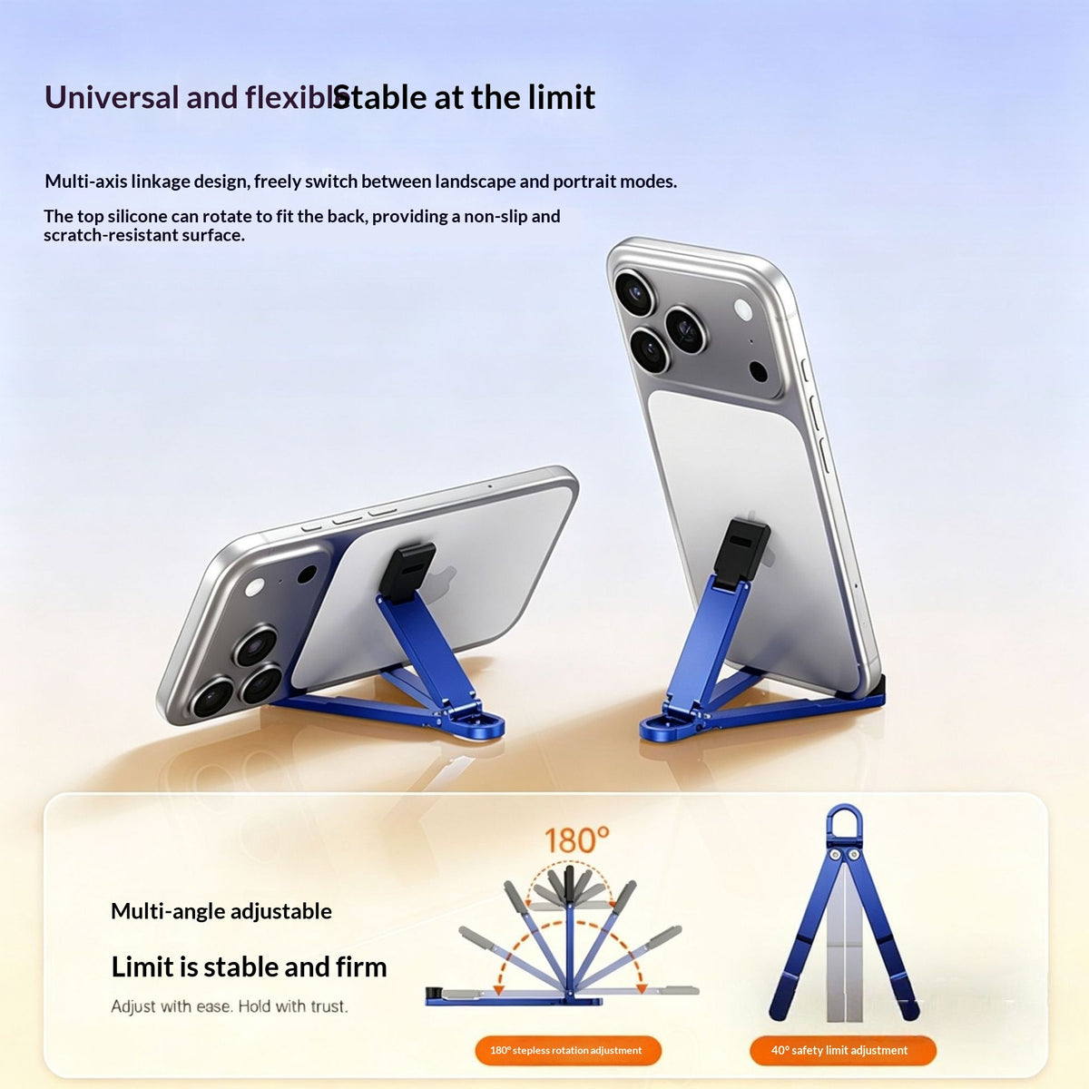 Mini Multi-Function Keychain Phone Stand and Hook - Portable Desk Organizer