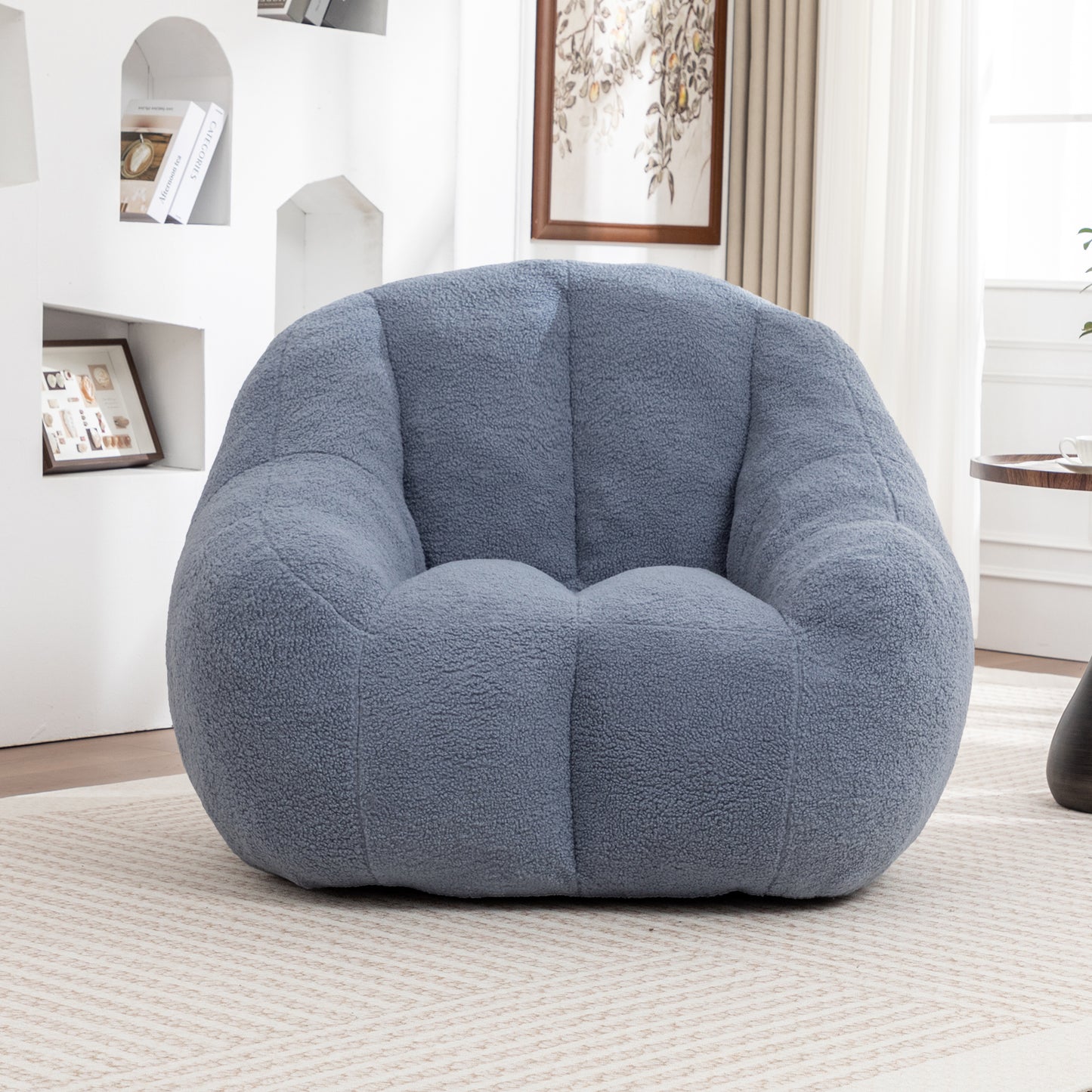 Bean Bag Chair With Filler, Sofa Tufted Soft Stuffed Filling, Fluffy