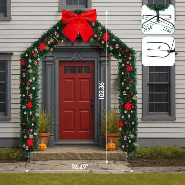 Christmas Artificial Tree Archway Decoration - PVC Holiday Frame