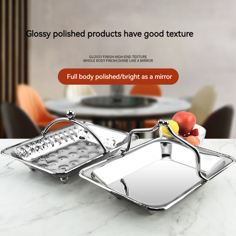 Stainless Steel Towel Basket for Kitchen & Bathroom Storage - Hot & Cold Wet Meal