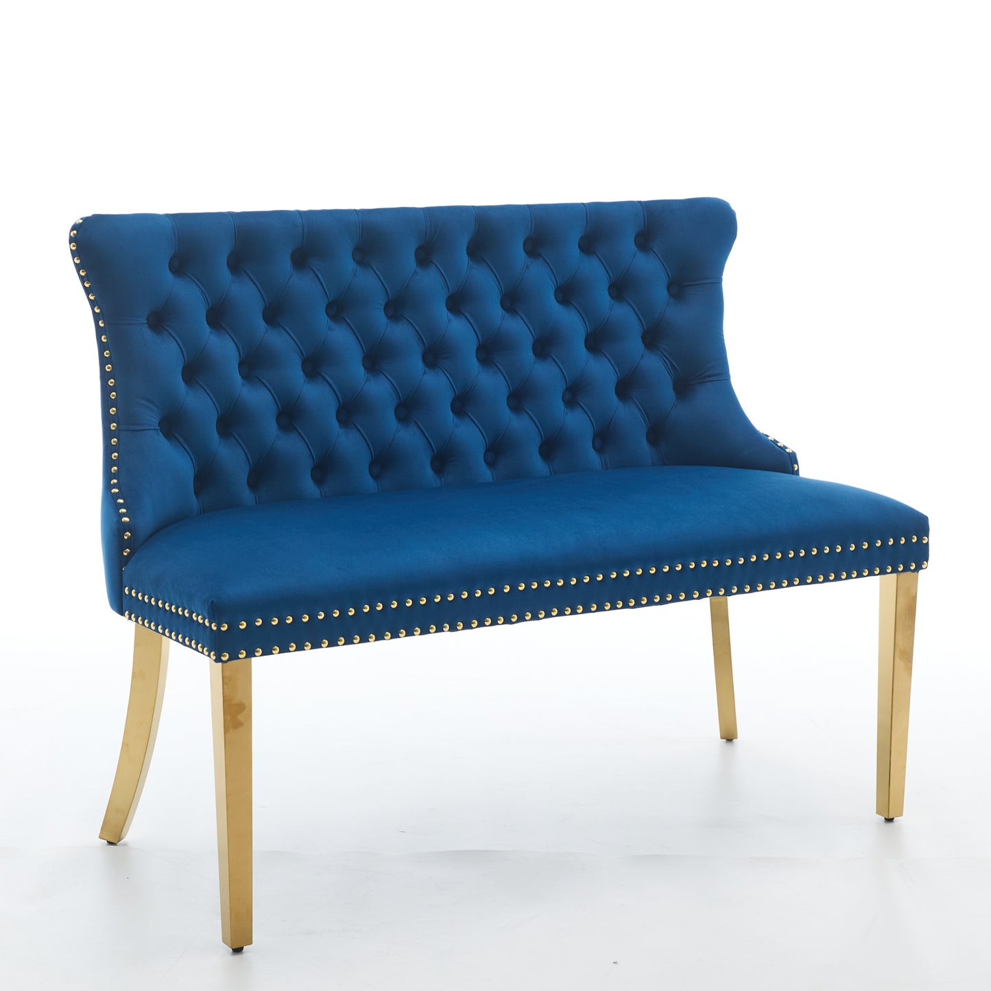 Velvet Double Dining Loveseat Bench, Kitchen & Seating, 2-Seat Tufted