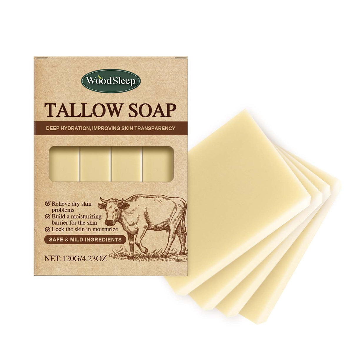 Grass-Fed Tallow Soap Bar - 120g