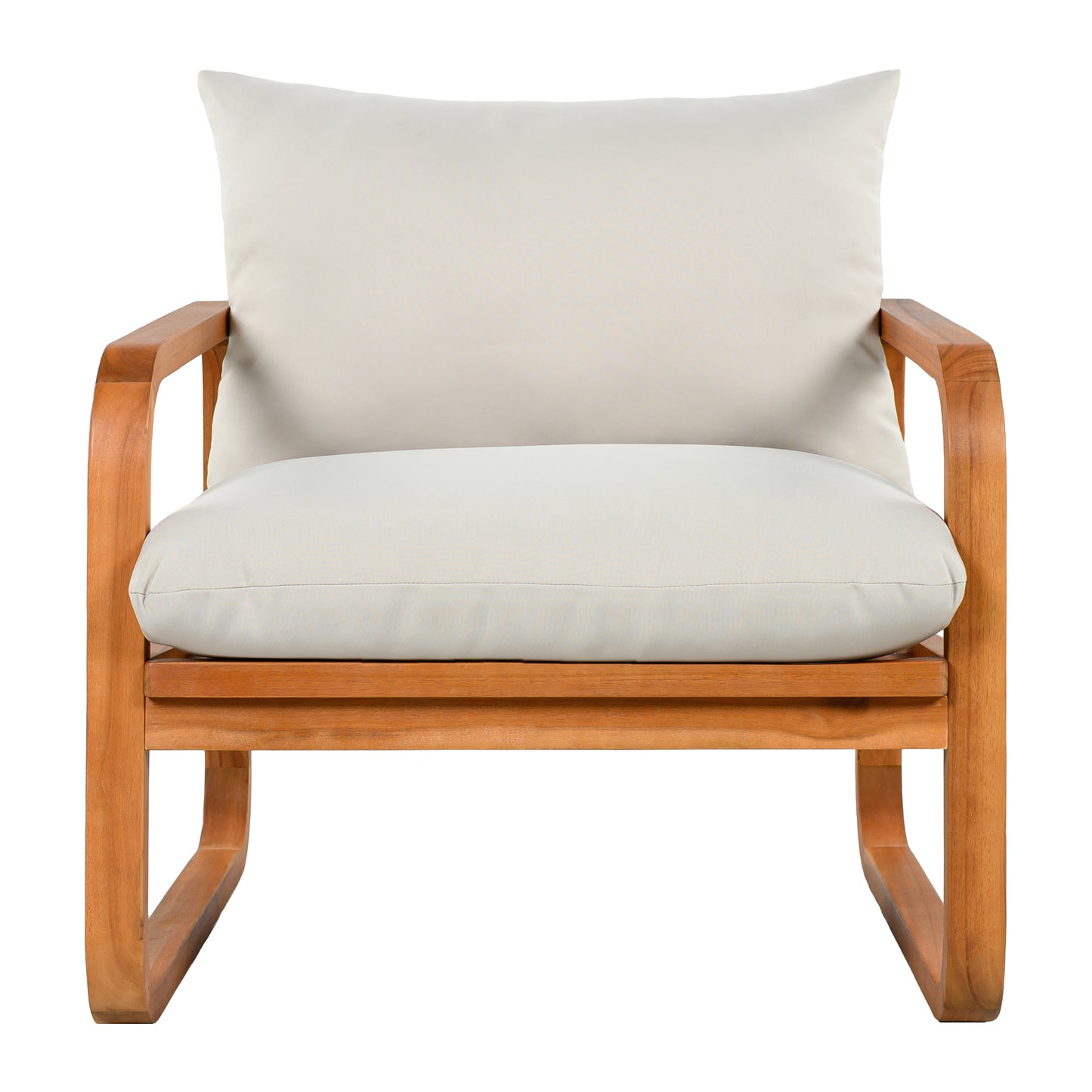 4-Piece Acacia Wood Outdoor Patio Furniture Set with Cushions