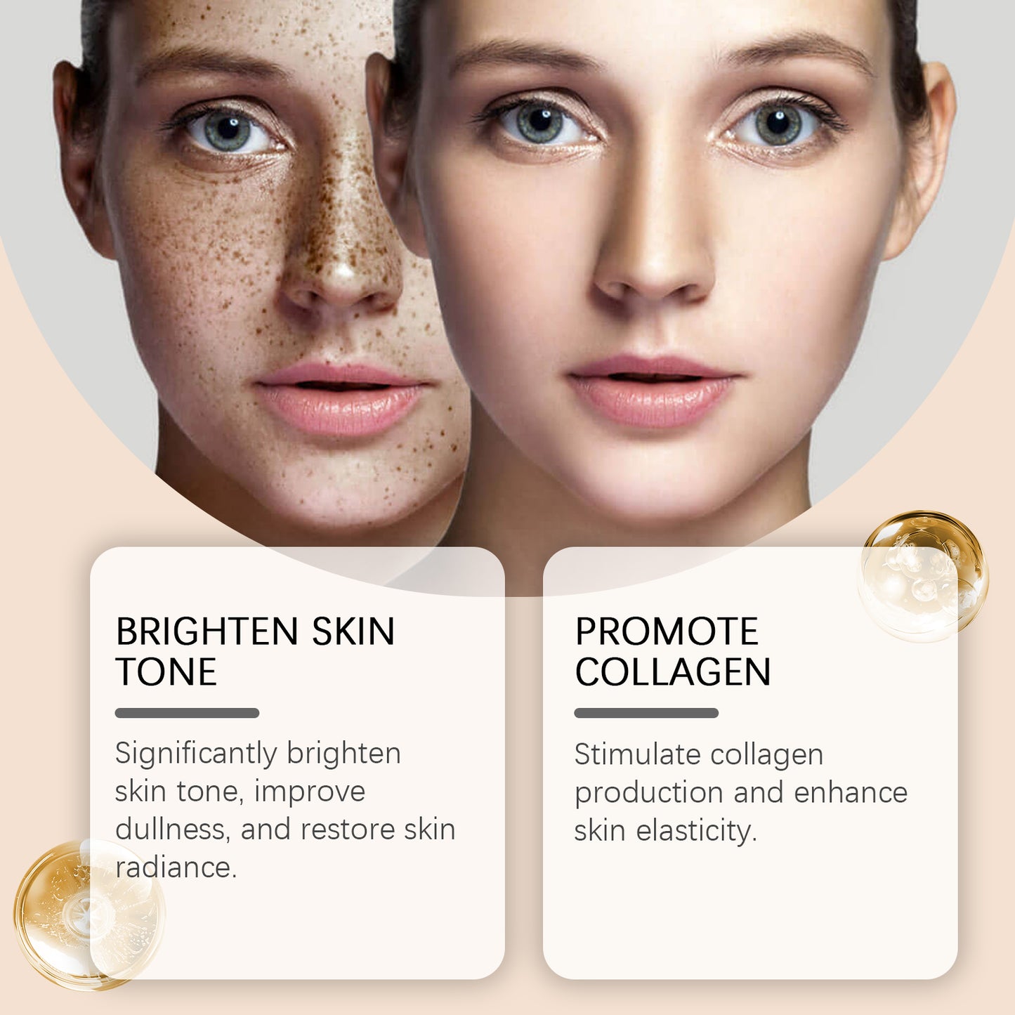 Vitamin C Brightening Facial Serum with Collagen & Arbutin - 30ml