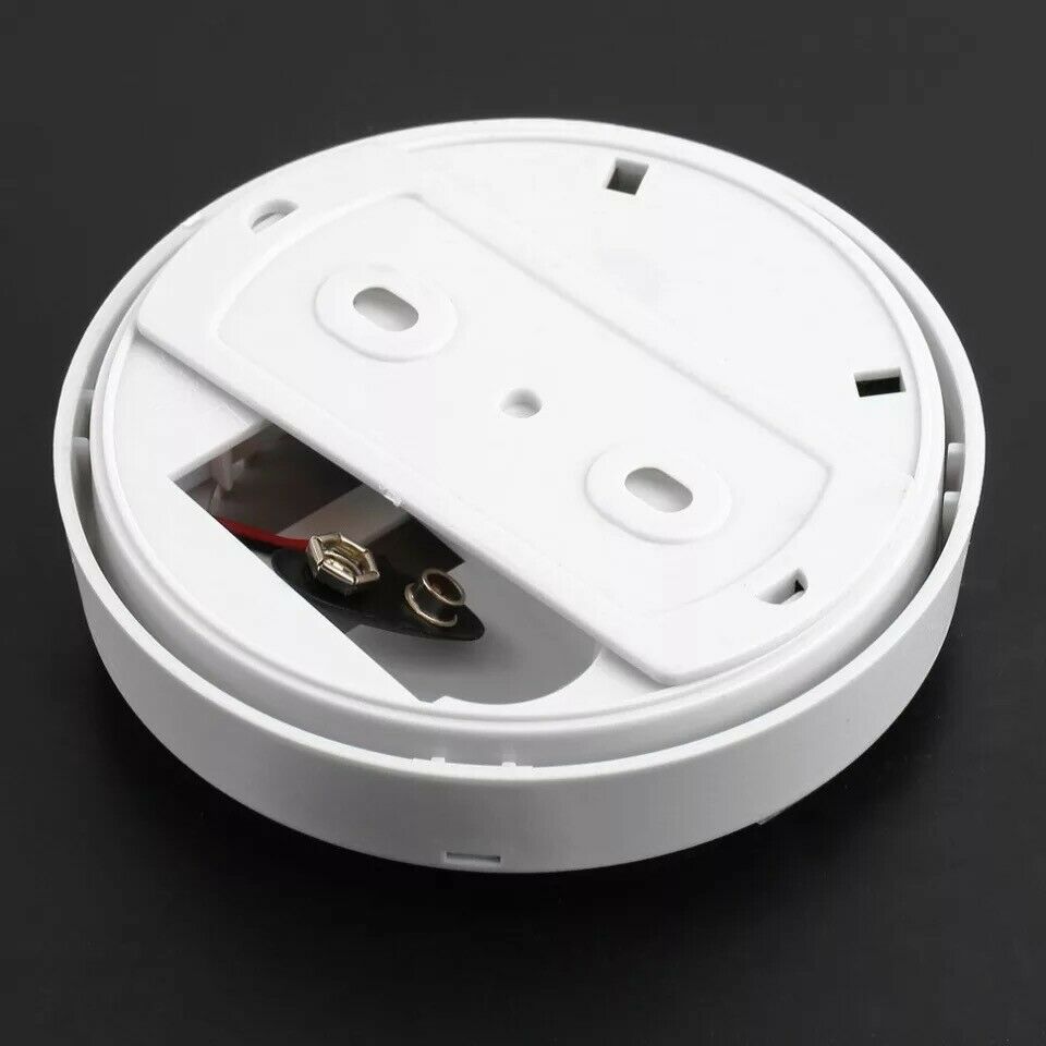 Smoke Detector Alarm with Photoelectric Sensor - White