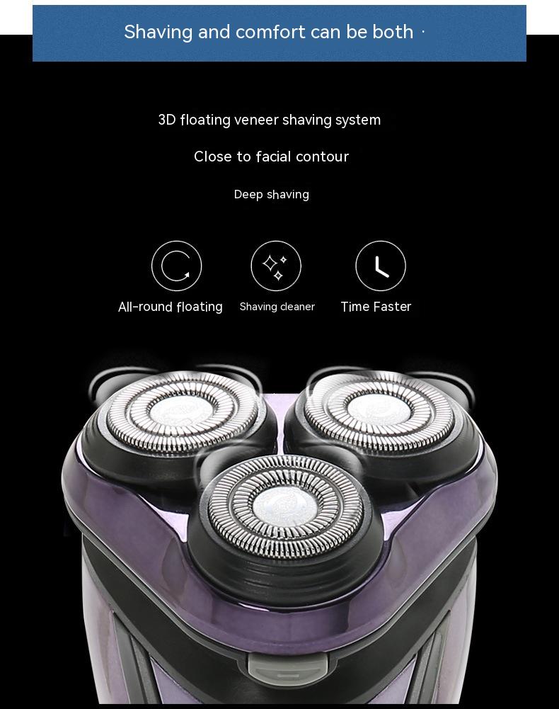 Electric Men's Shaver USB Rechargeable - Purple