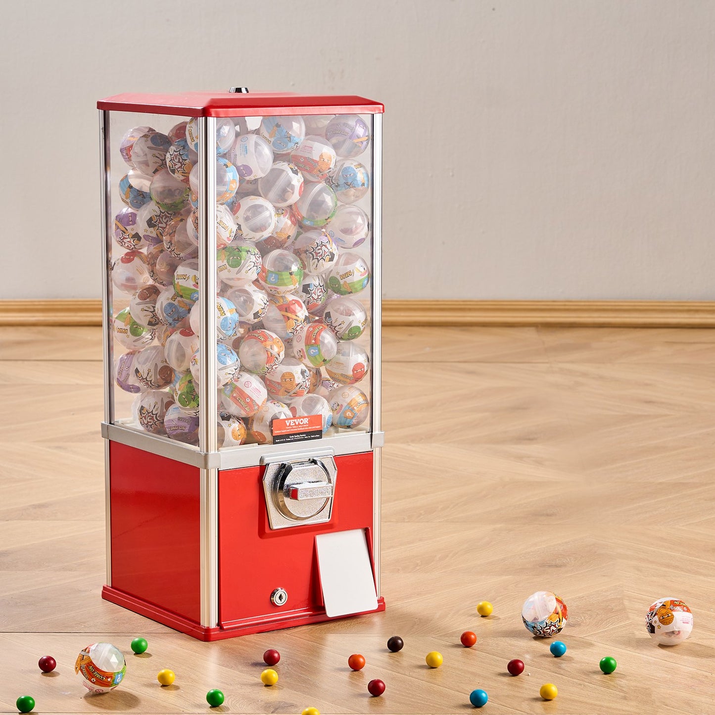 Vintage Gumball Machine Vending Coin Bank - Red 25H