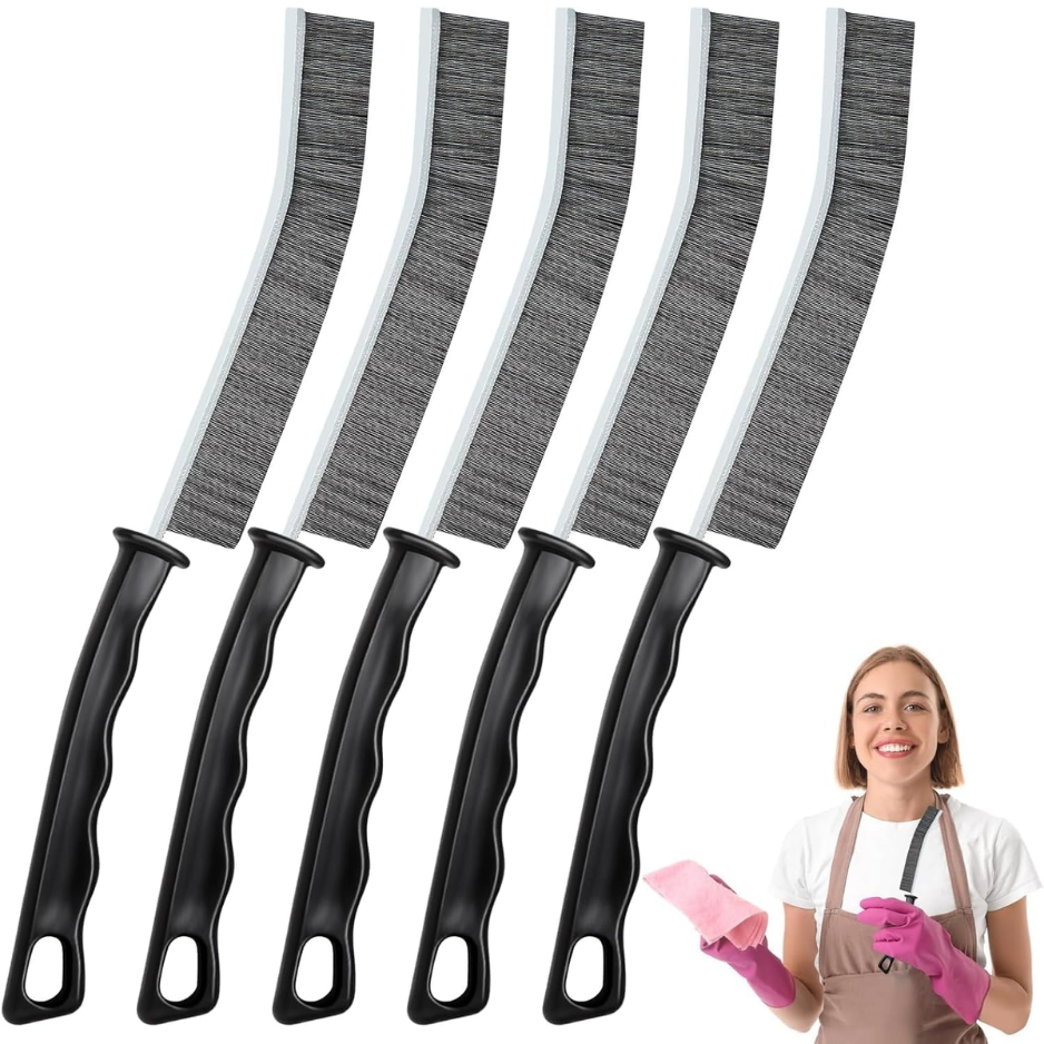5-Piece Hard Bristle Cleaning Brush Set for Kitchen & Bathroom
