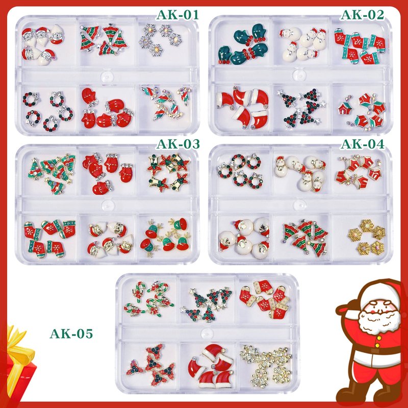 Christmas Snowflake Nail Art Ornament Set