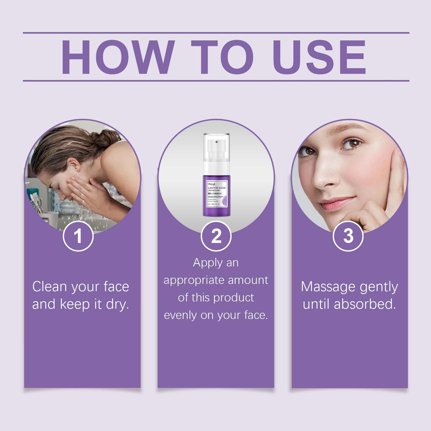 Exfoliating Face Serum with Lactic Acid - 30ml Pore Refining Skin Treatment