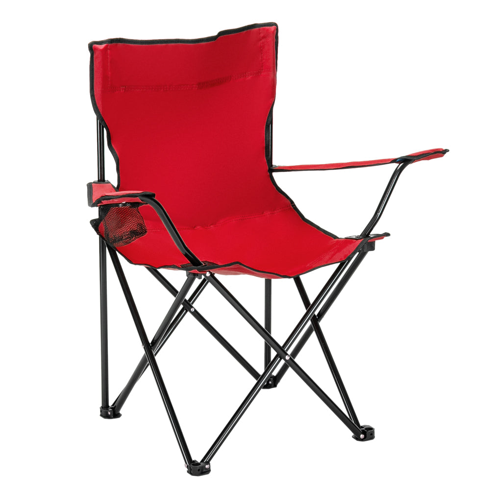 Portable Camping Chair - Red Oxford Cloth with Black Frame