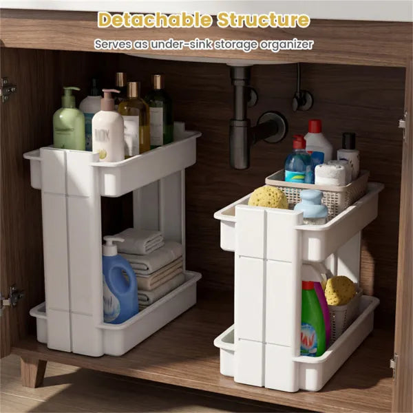 4-Tier DIY Rolling Storage Cart, 15.5 X 9 40.5 With Detachable