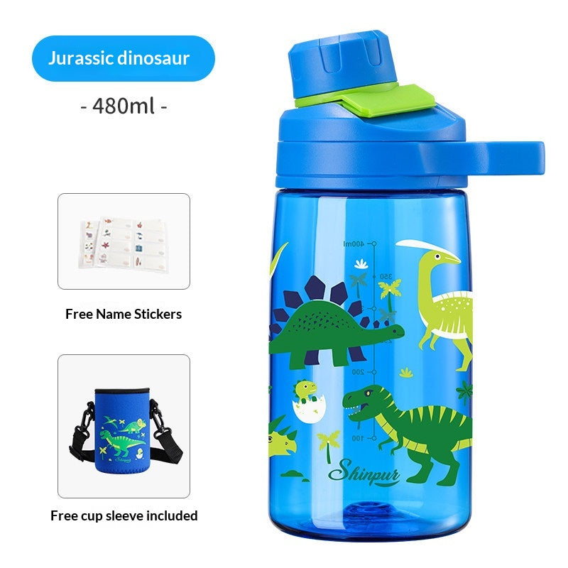Kids Insulated Cartoon-Print Drinking Cup with Colorful Designs, 480ML