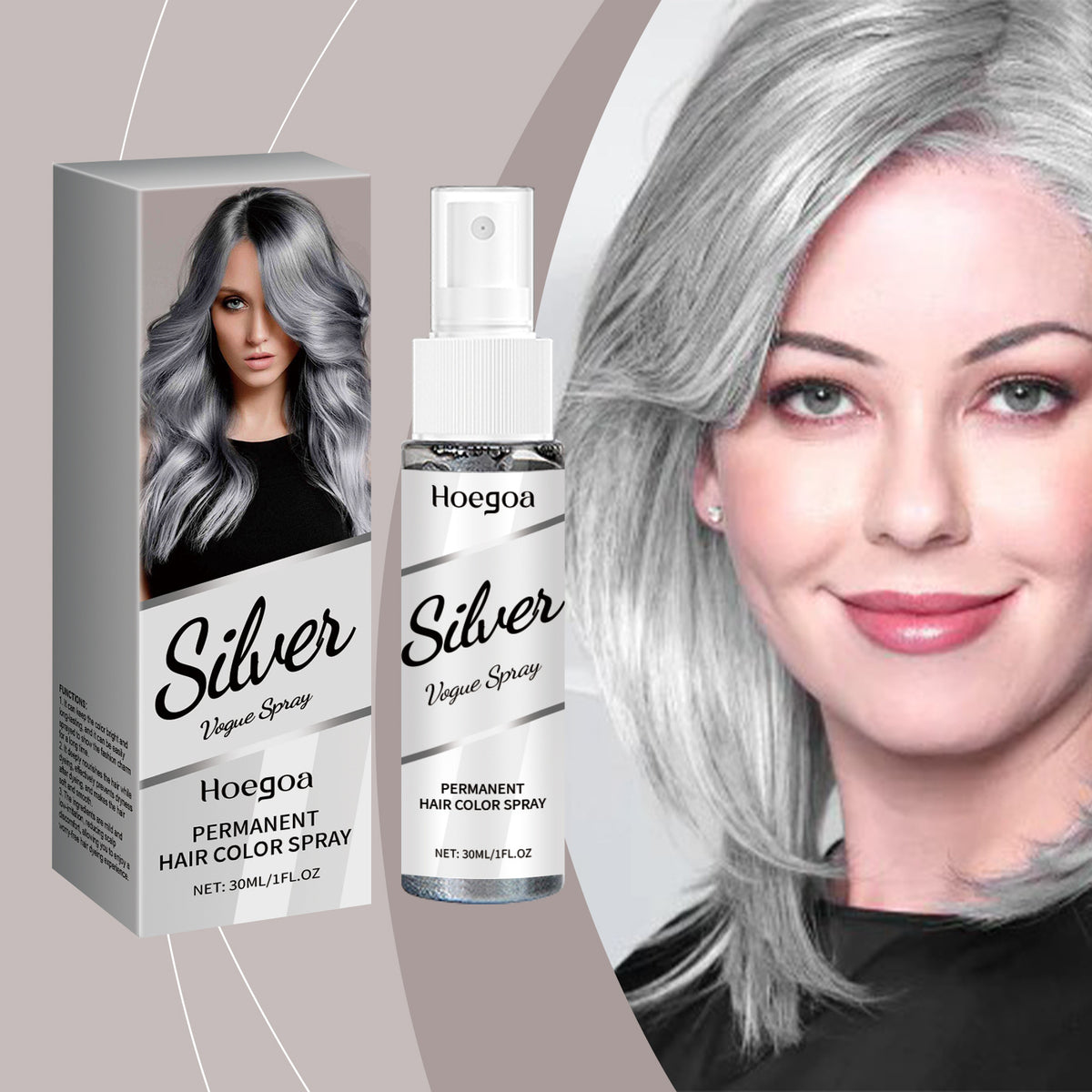 Long-Lasting Nourishing Hair Color Spray with Plant Extracts 30ml & 3pcs Set