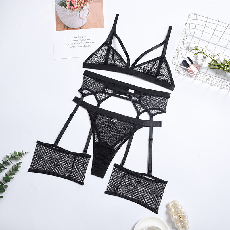Comfortable Soft Lace Women's Three Piece Suit Sets - Home & Lounge Wear