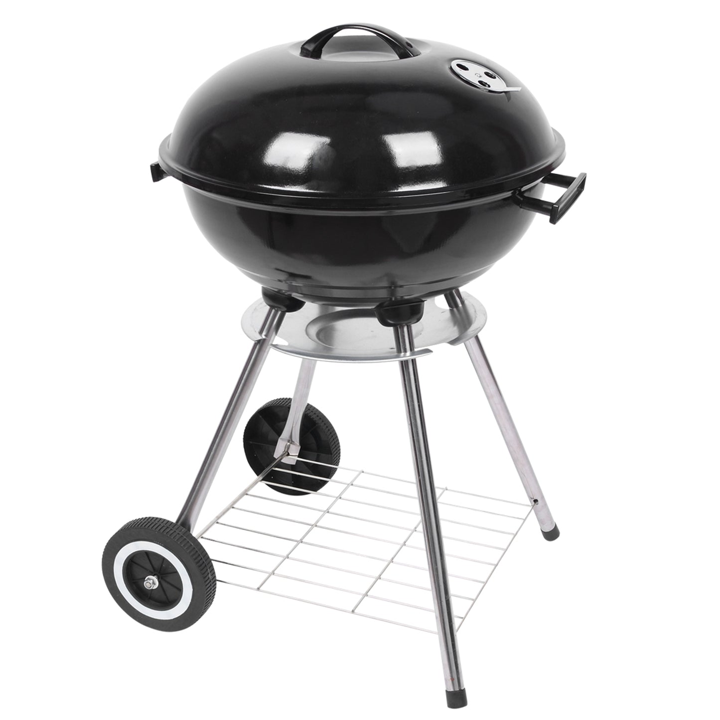 18-Inch Charcoal Grill with Spherical Design - Black