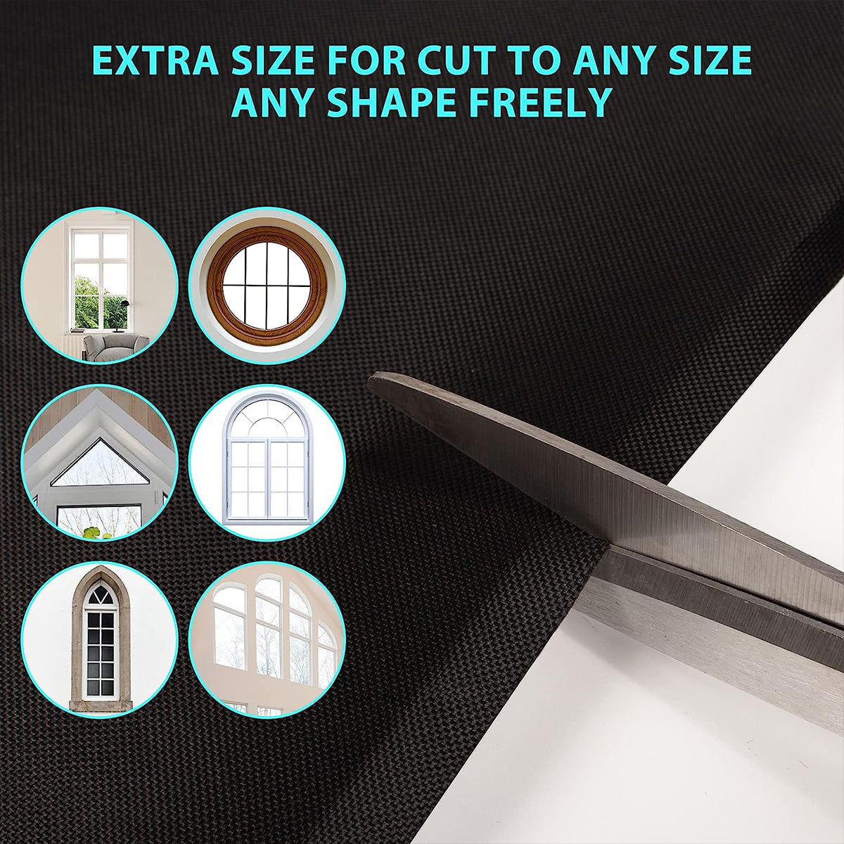 Portable Blackout Curtains - Oxford Cloth, Black