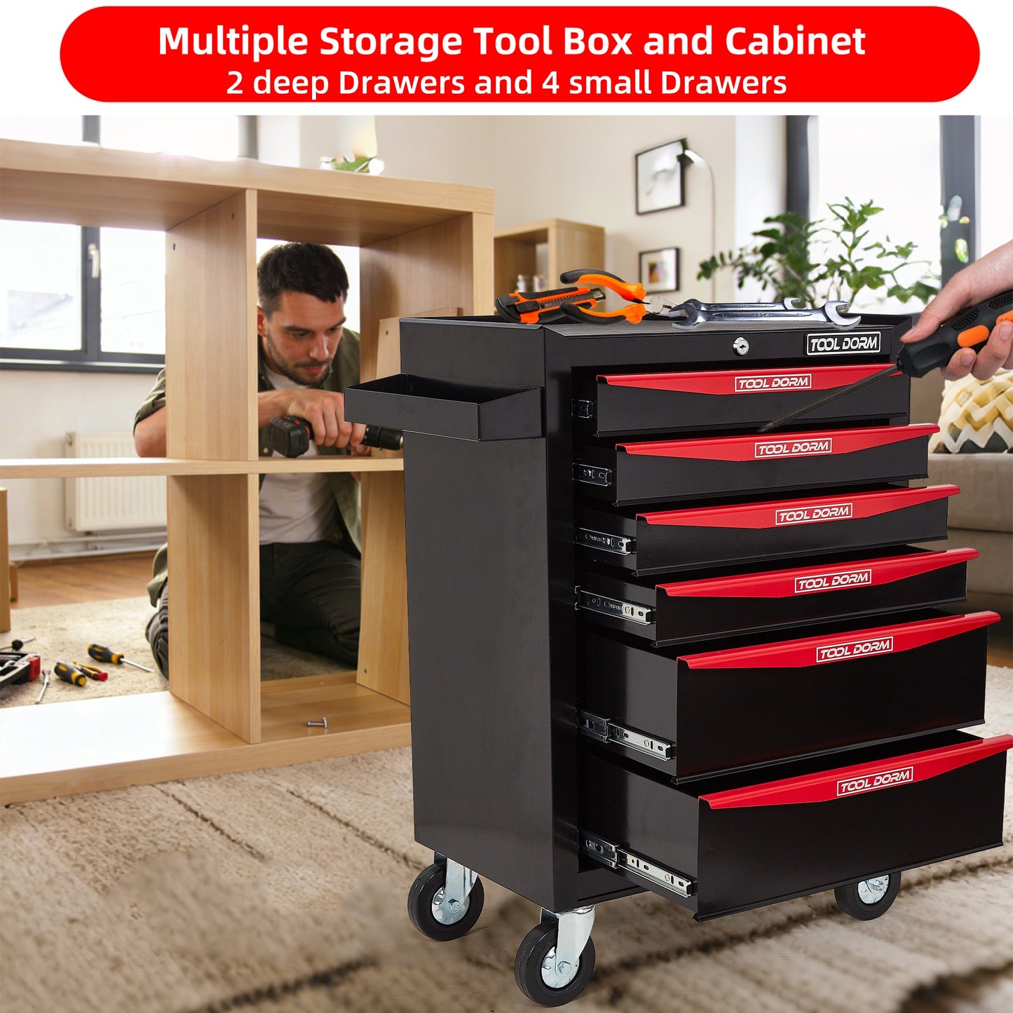 Tool Cabinet 21inch With Wheel And Drawers