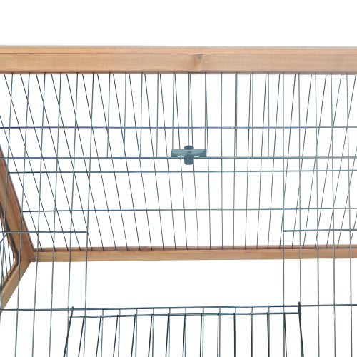 Wooden Outdoor Rabbit Cage with Run & Ventilation - Small Animal Pet House