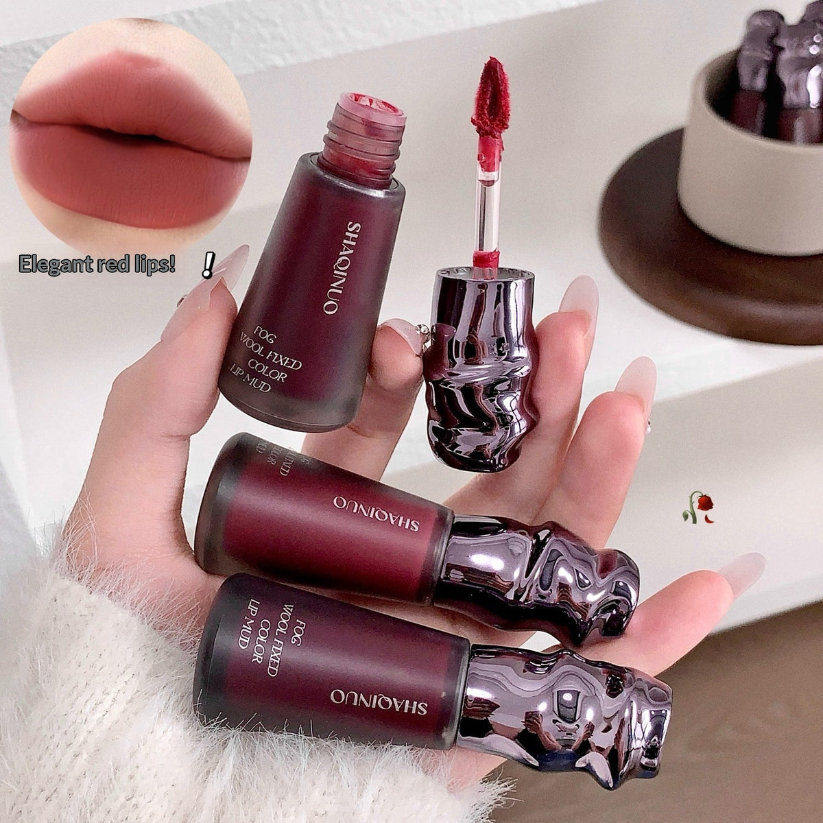 Velvet Color-Fixing Matte Lip Glaze Lipstick – Skin Tone Enhancing, 5g