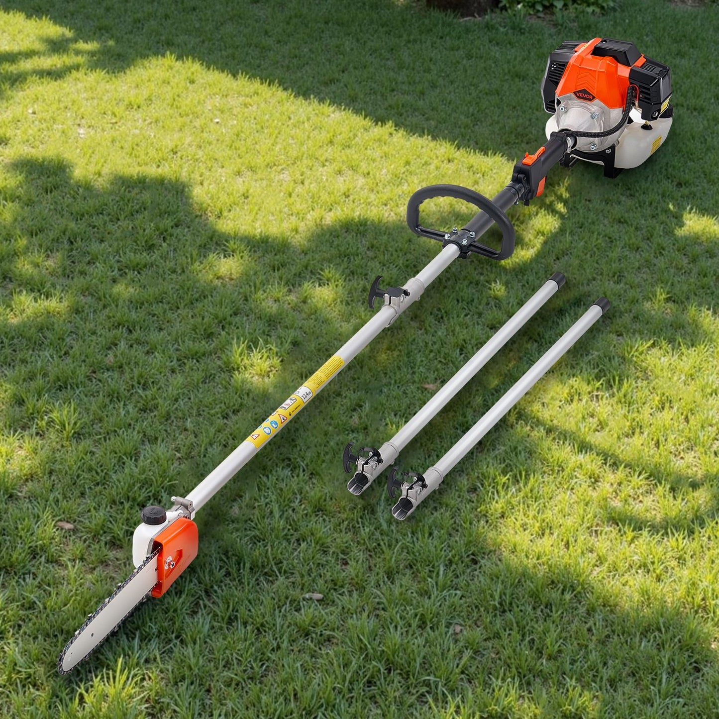 Gas Pole Saw 43CC 2-Stroke Gasoline Tree Trimmer Extendable 10-Inch Bar