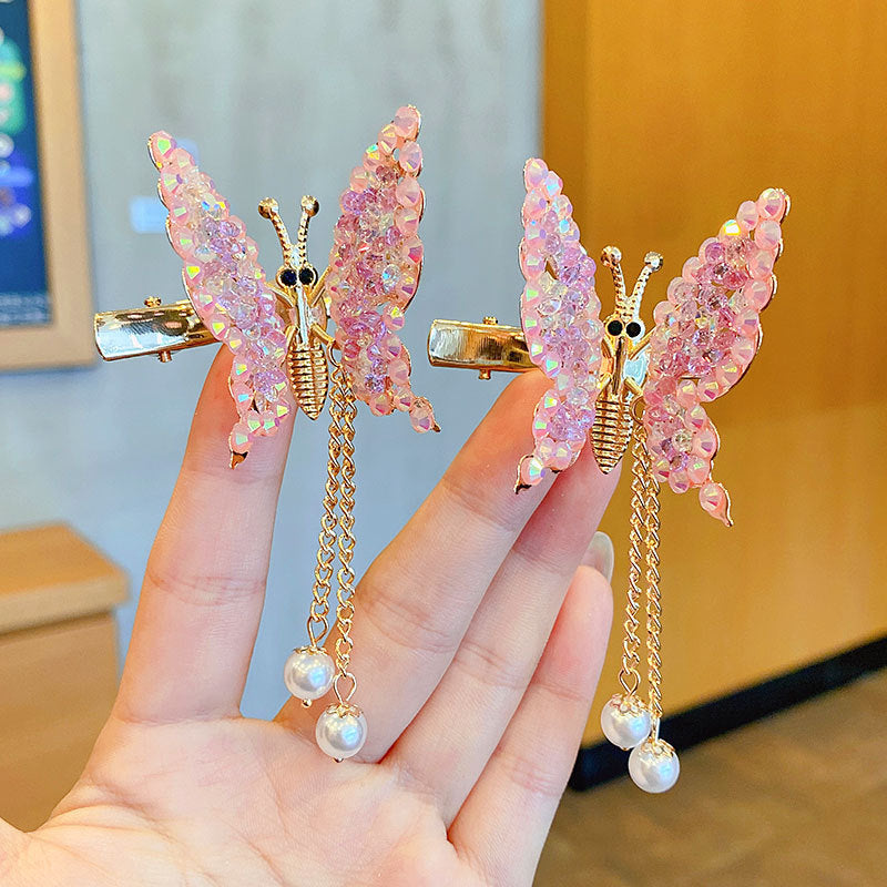 Butterfly Hair Clips Pearl Hairpins Accessories