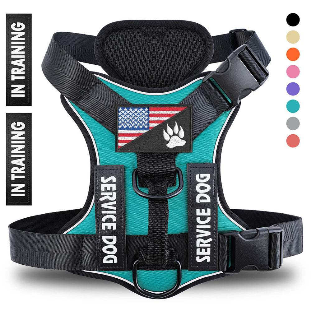 Reflective Breathable Polyester Dog Harness - Adjustable & Durable Pet Strap