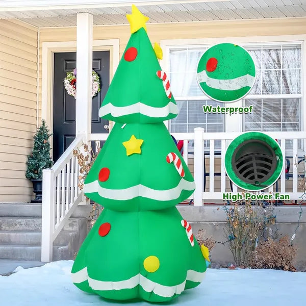 5 FT Christmas Inflatable Tree with LED Lights - Green