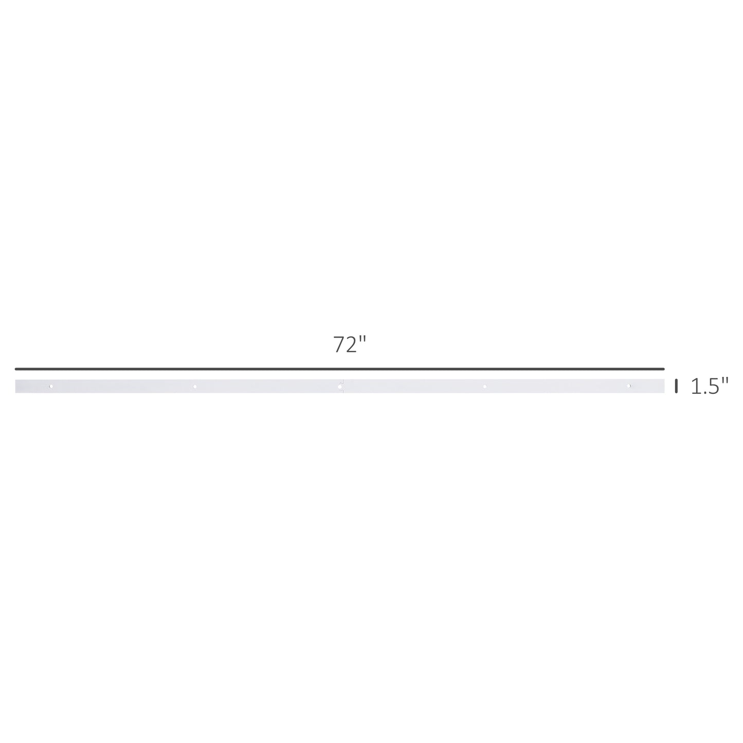 6-Piece Rustic Interior Sliding Barn Door Hardware Kit - White, 980x165x70mm