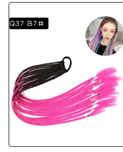 Three-Strand Braid Wig - 24 inch Gradient High-Temp Fiber